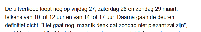 Franco-Belge - drogisterij uitverkoop