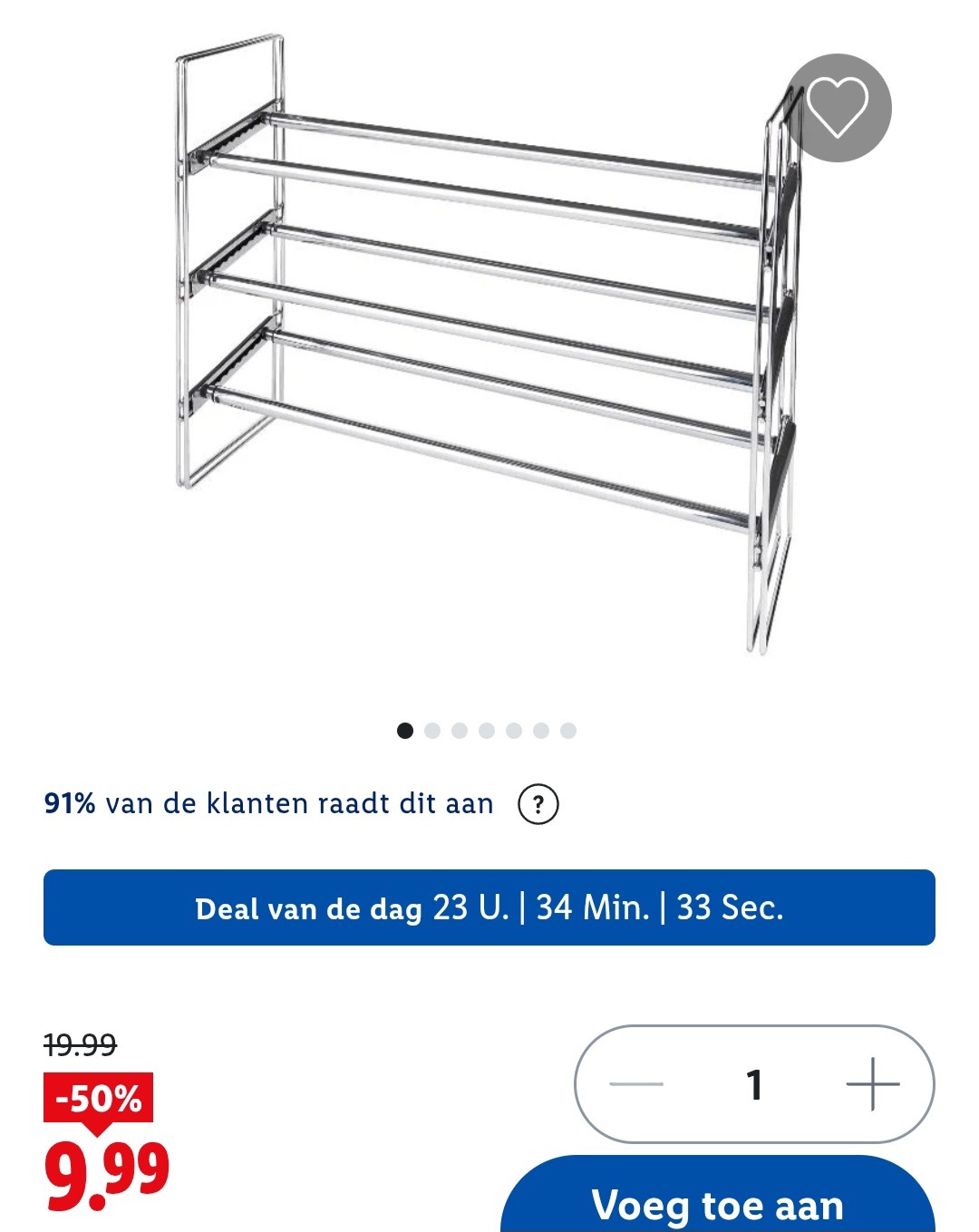 Uittrekbaar schoenenrek LIVARNO home -50%