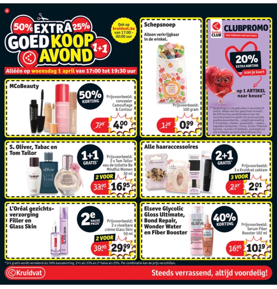 Extra goedkoop avond bij Kruidvat op 1 april