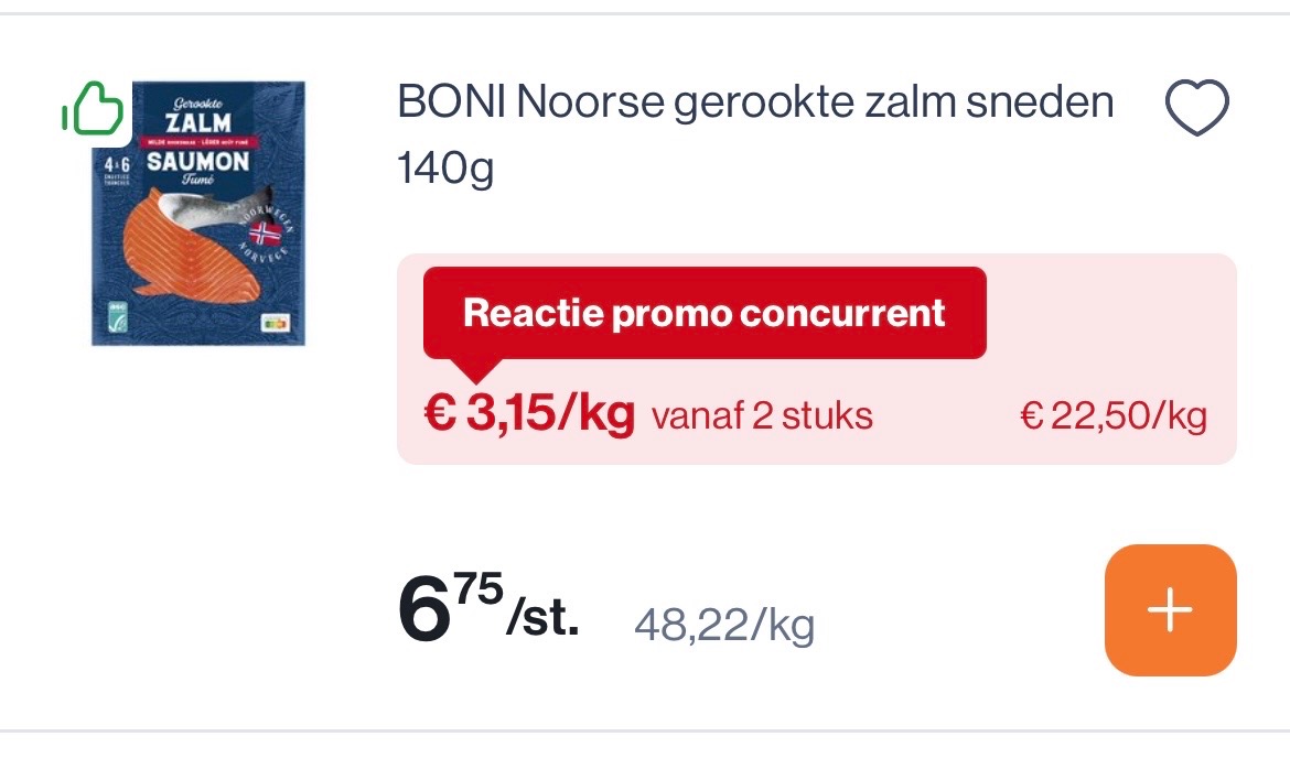 Boni Gerookte zalm in promo