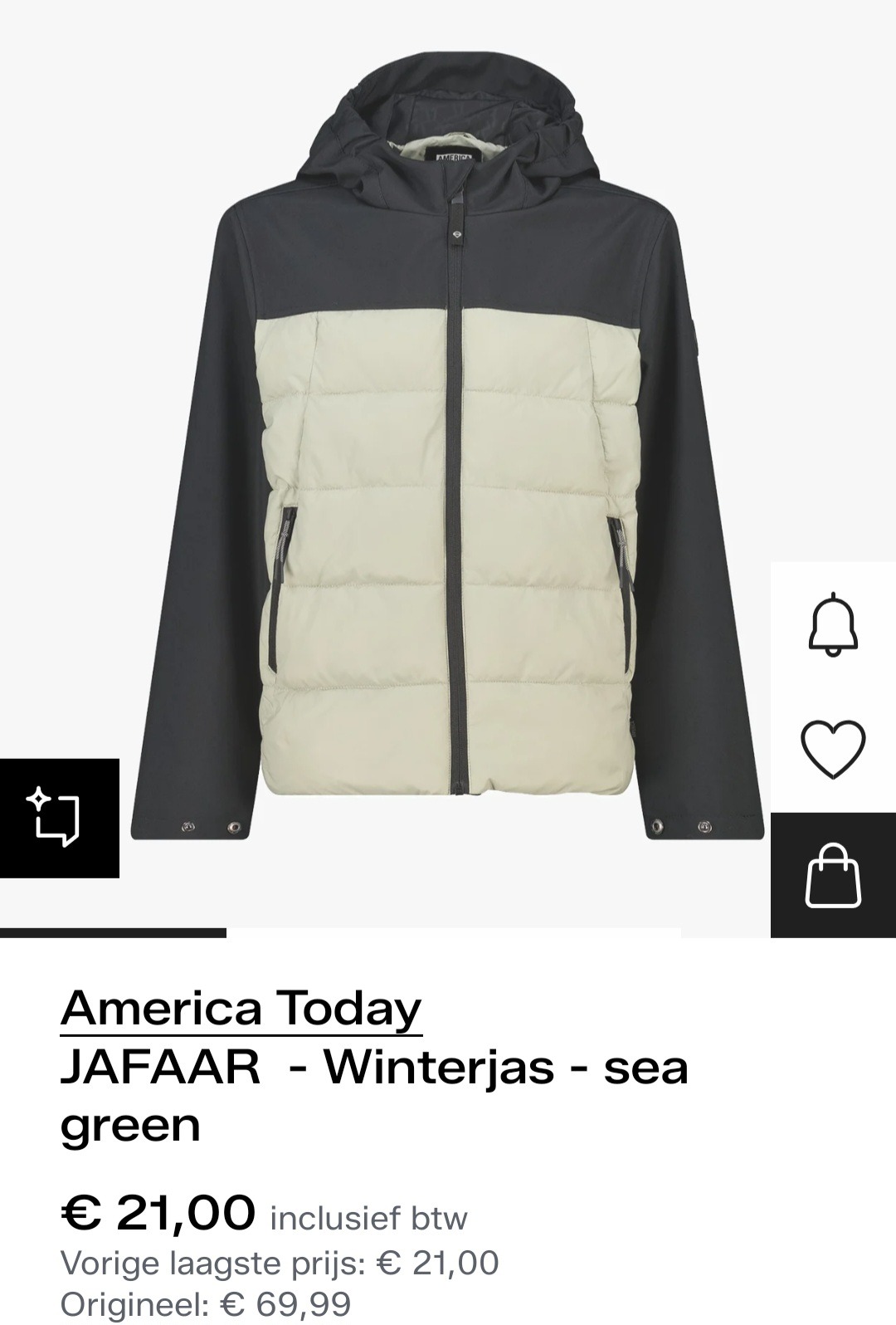 America Today winterjas -70%