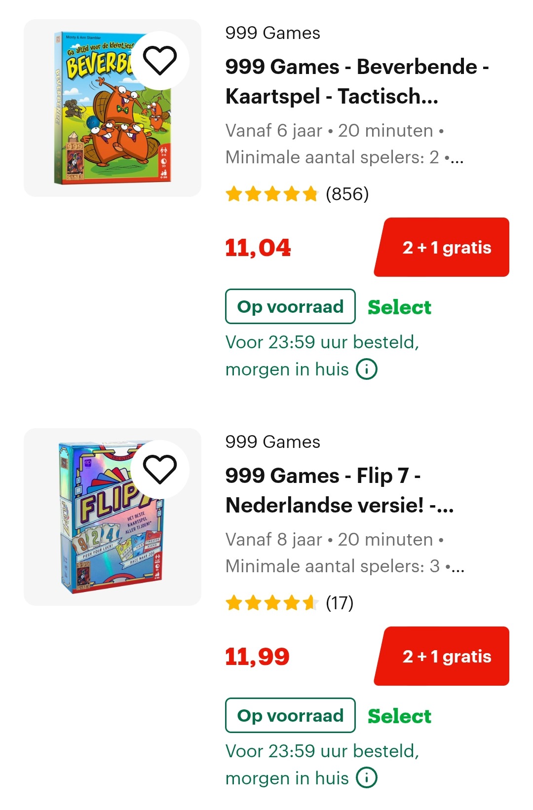 2 + 1 gratis bij Bol