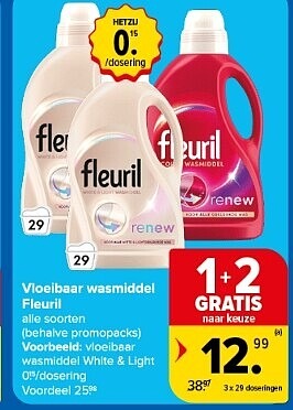 Super combinatie bonuspunten met Fleuril wasmiddel bij Carrefour