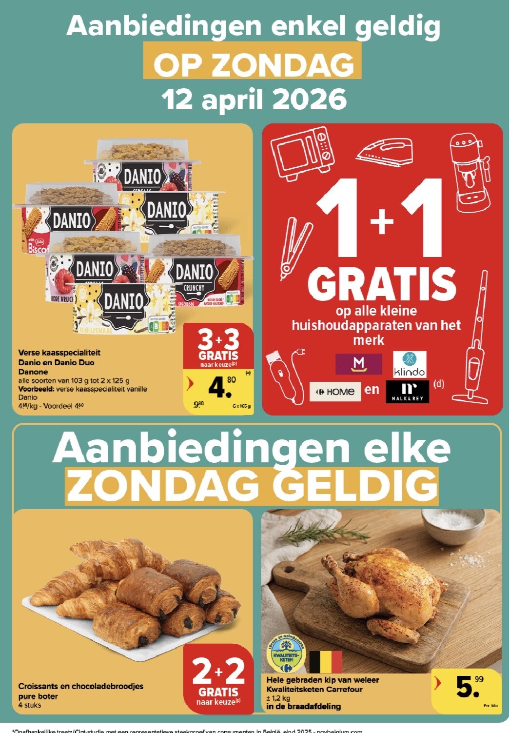 zondagsdeal bij carrefour hyper op 12 april 2026