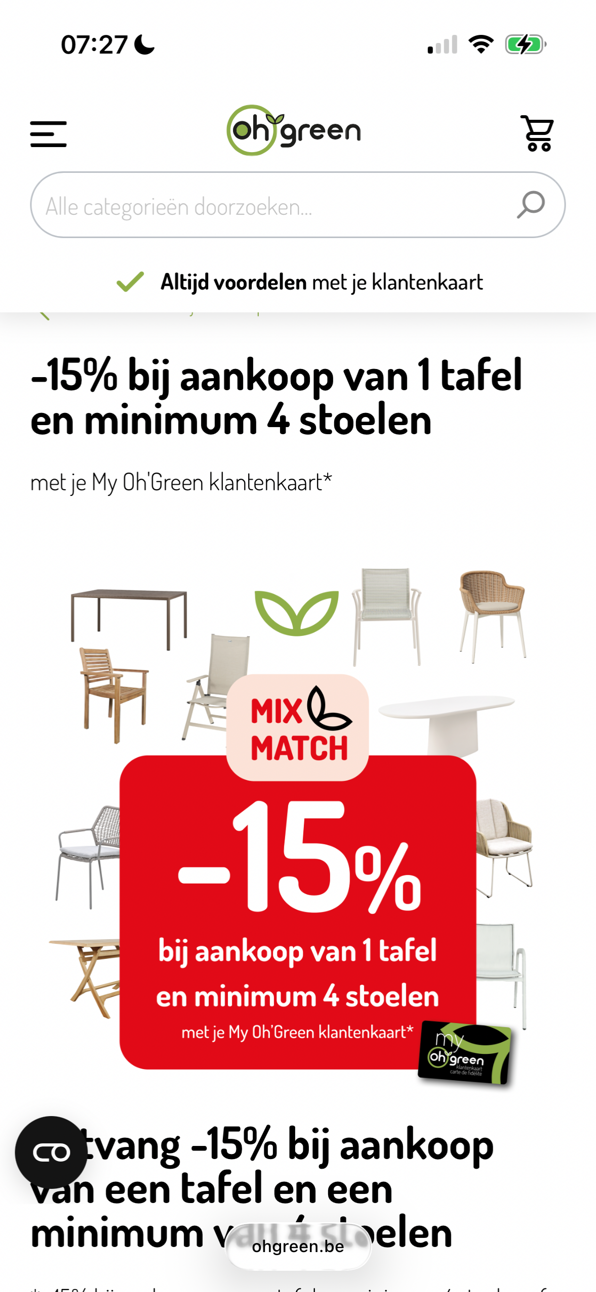 Mix en match tafels en stoelen