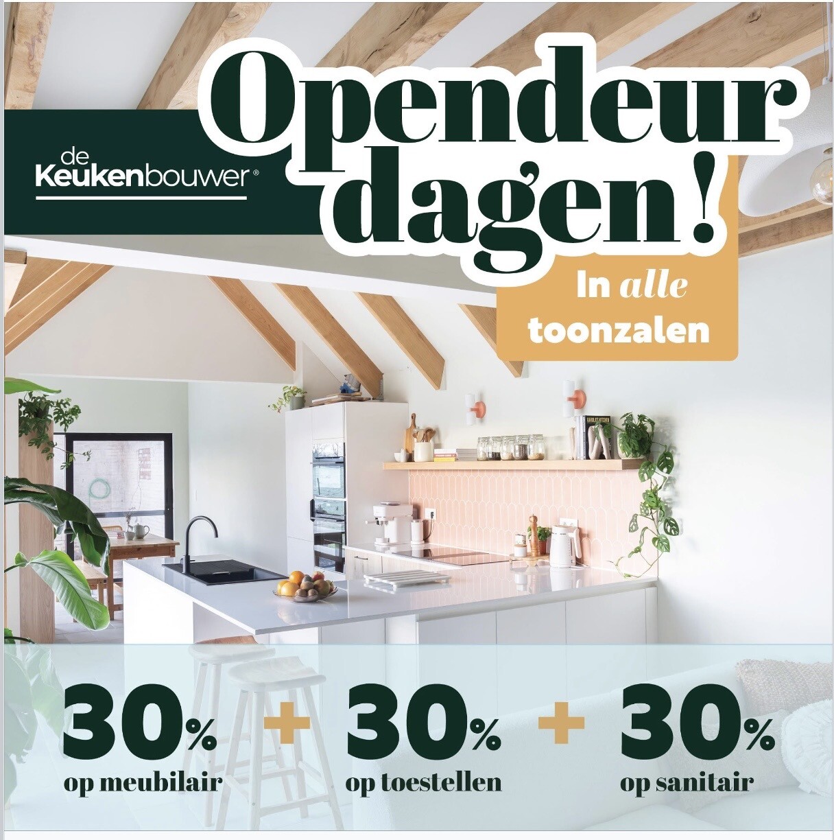 De keukenbouwer opendeurdagen 30%+30%+30%