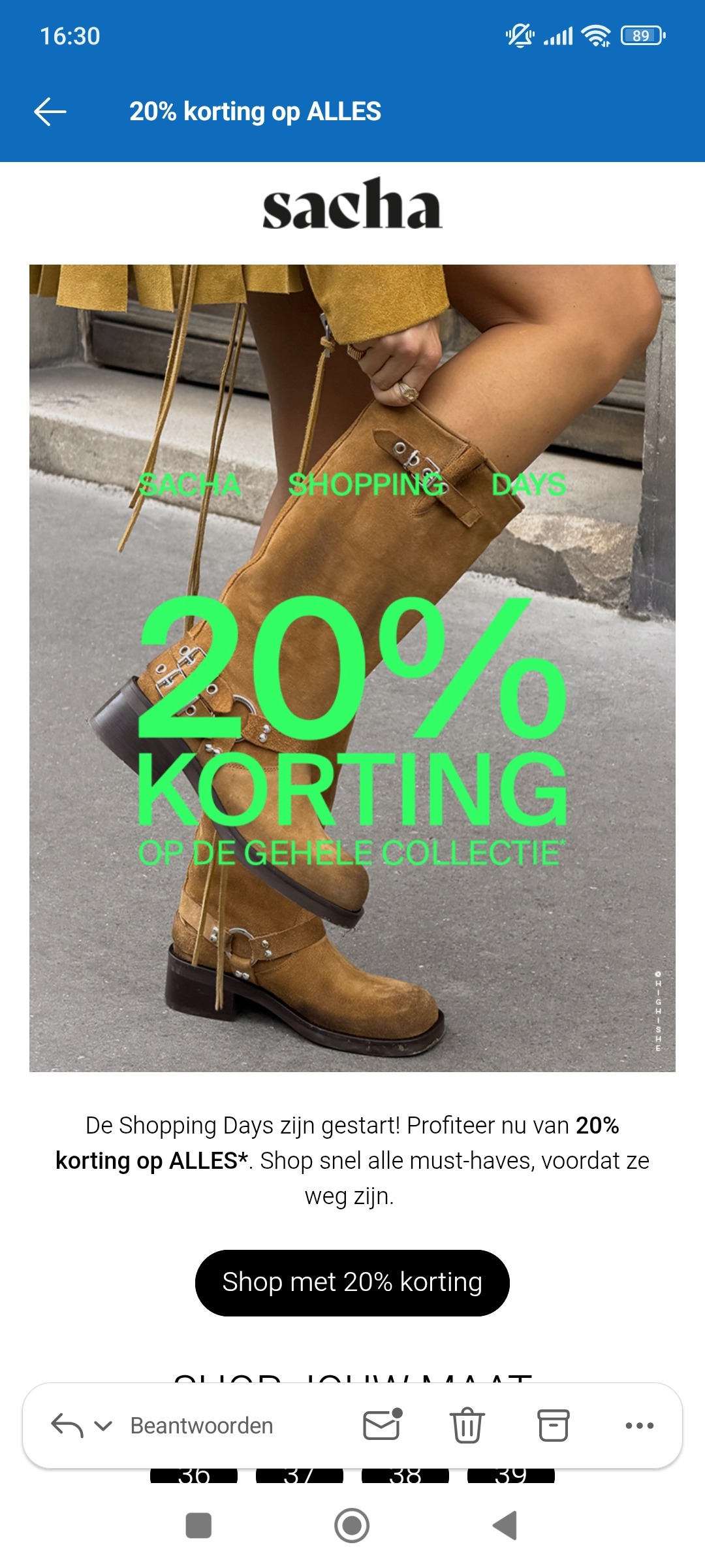 Sacha 20% korting
