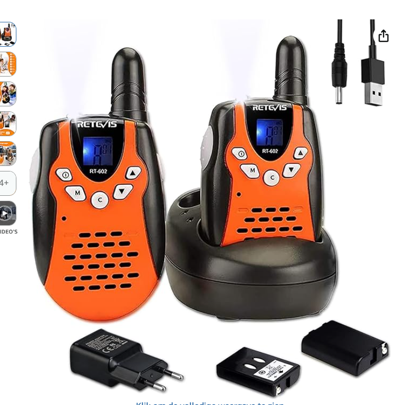 Kinder walkie talkie voor slechts 12.34€
