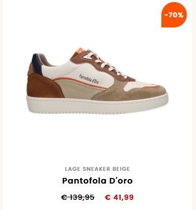 Beige sneakers aan -70% maat 40