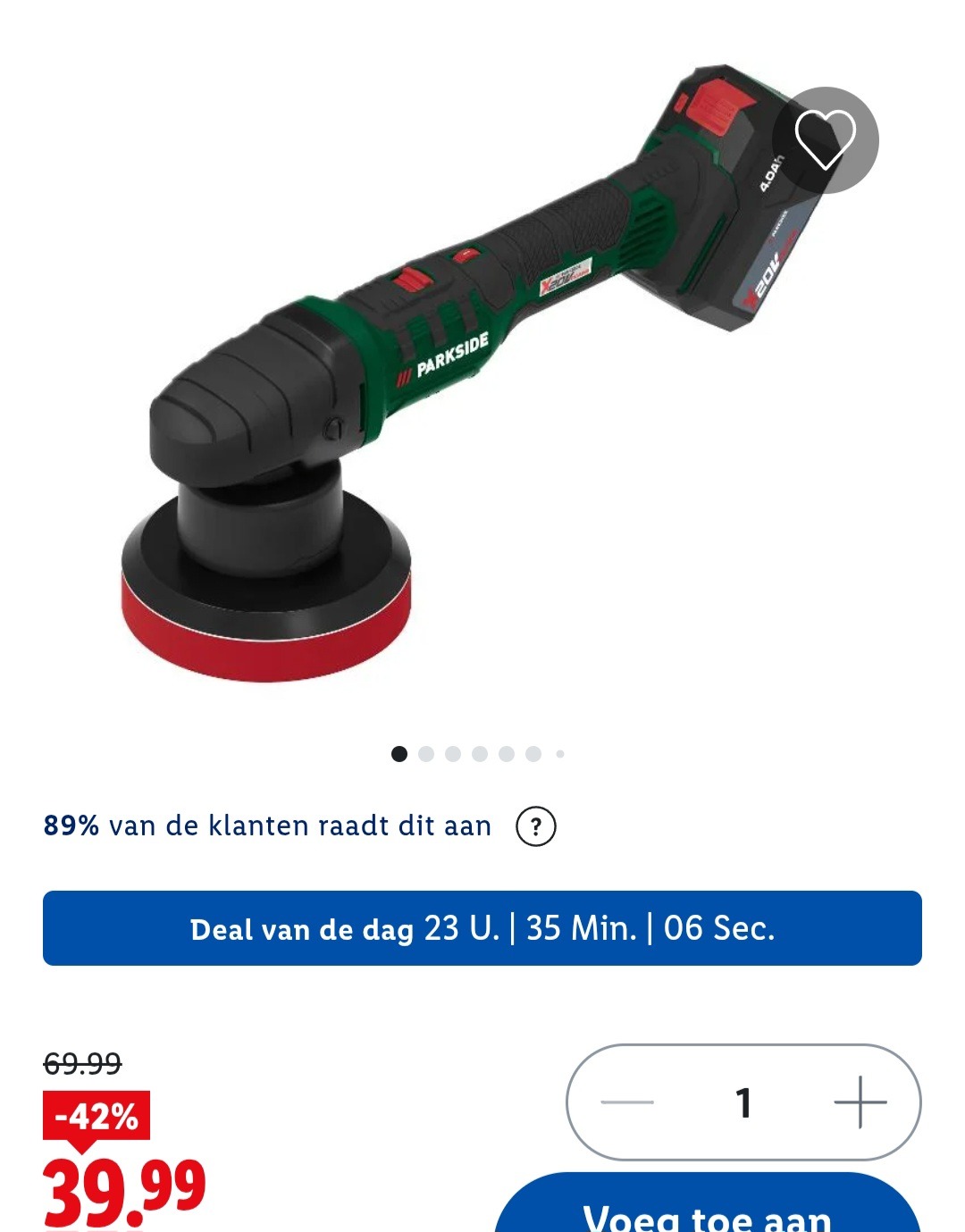 Accupolijstmachine, 20 V PARKSIDE® PPMA20 met accu en lader -42%