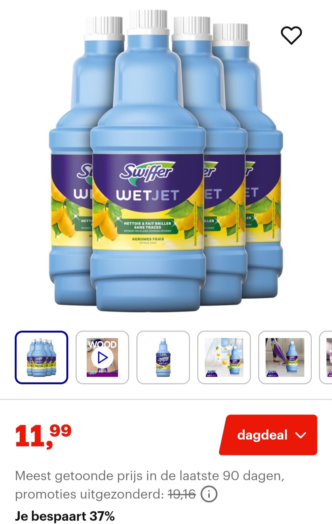 Swiffer WetJet 4 x 1.25 L -37%