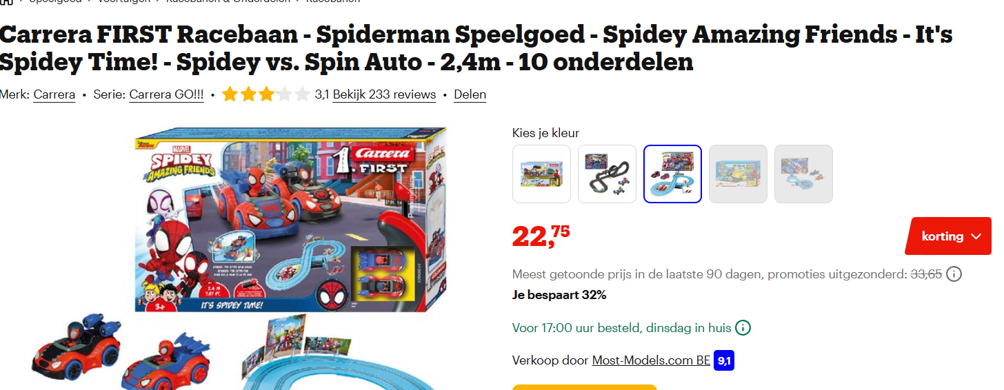Racebaan - Spiderman Speelgoed