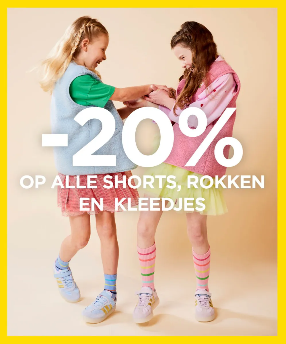 -20% op shorts,rokken,…