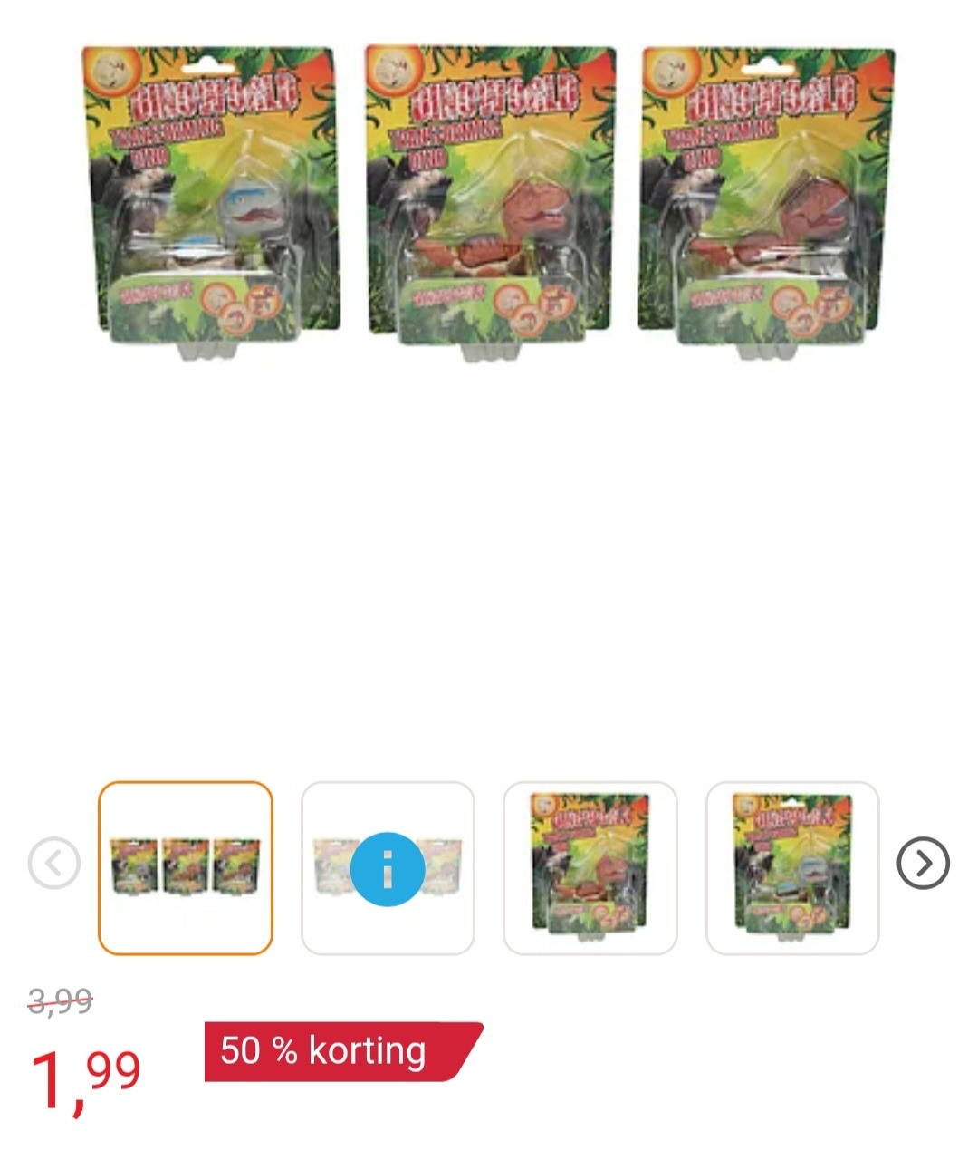 Dinoworld Transformerende Dino -50%