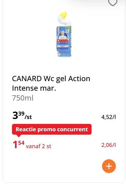 Canard wc gel Action 750 ml -50%