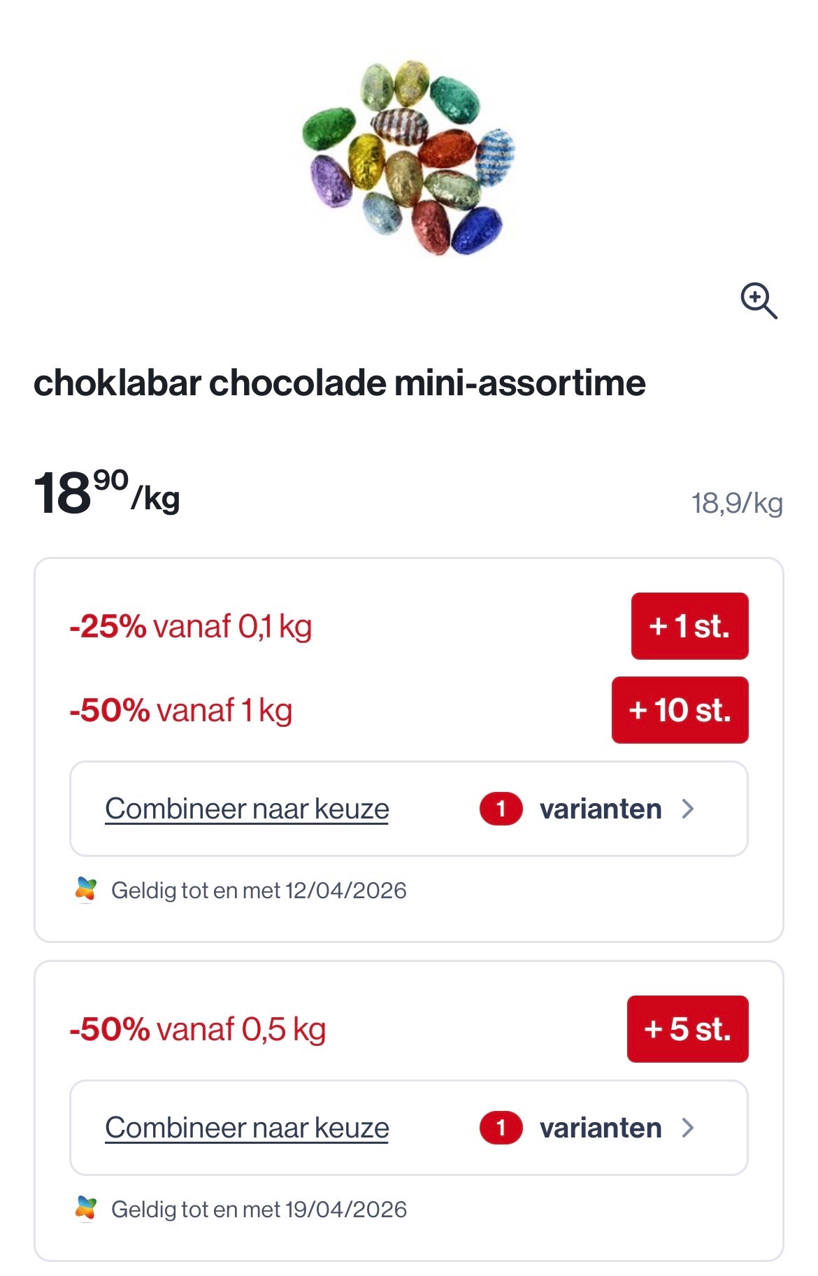 -50% op choklabar bij okay