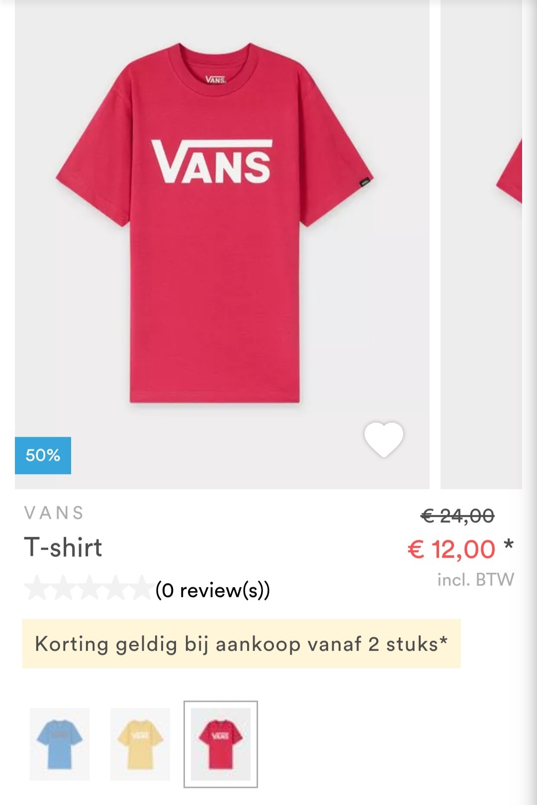 Vans t-shirt -50%