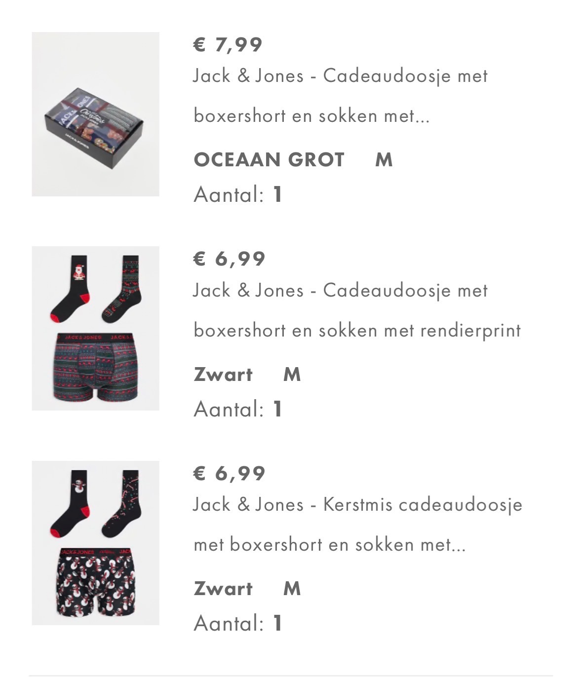 Jack & Jones cadeaudoosjes