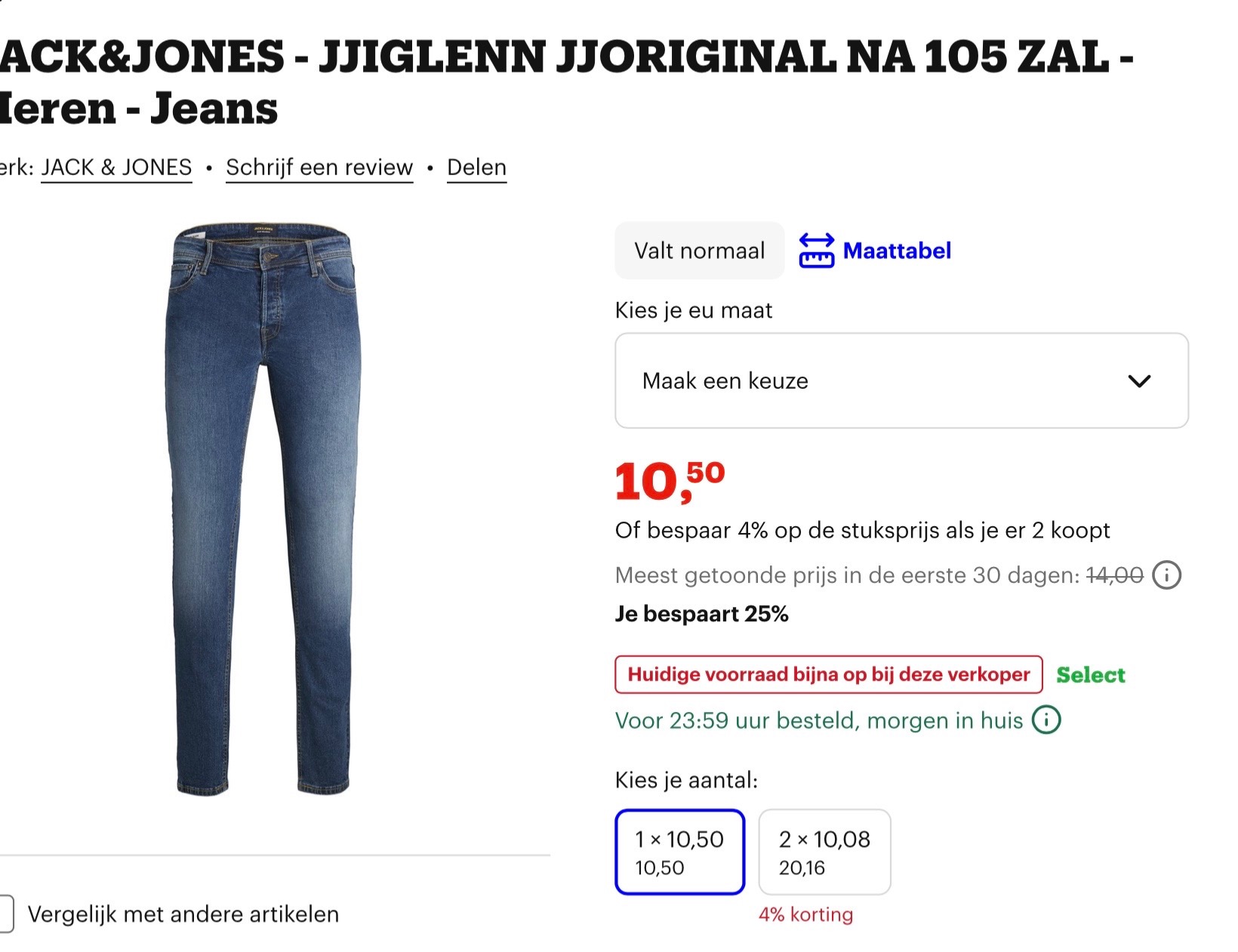 JACK&JONES Heren - Jeans -25%