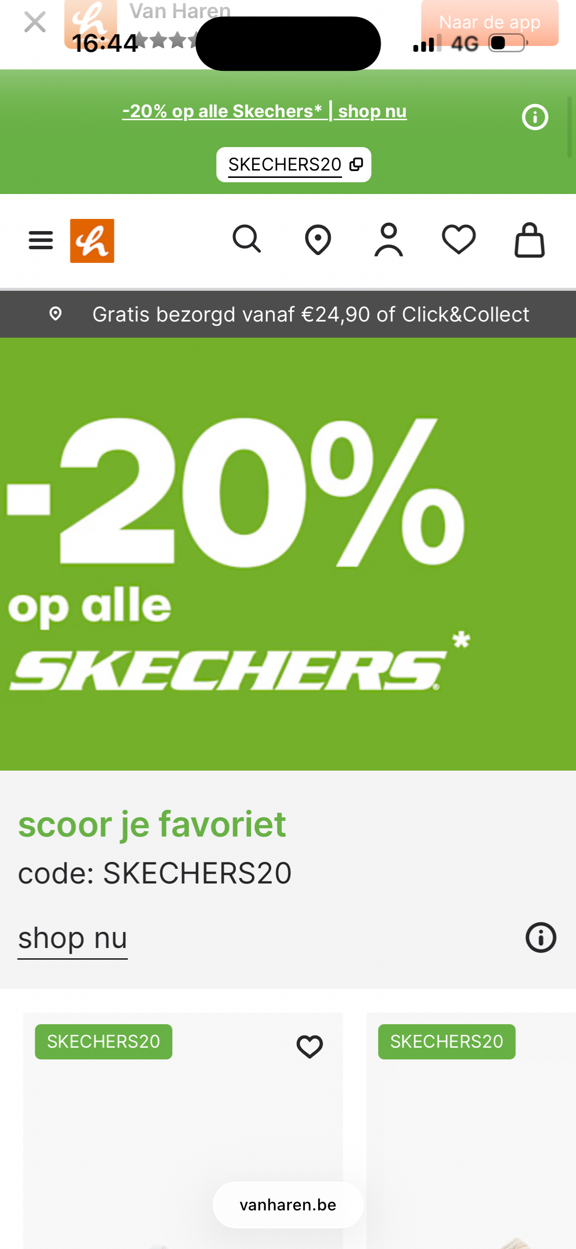-20% op Skechers