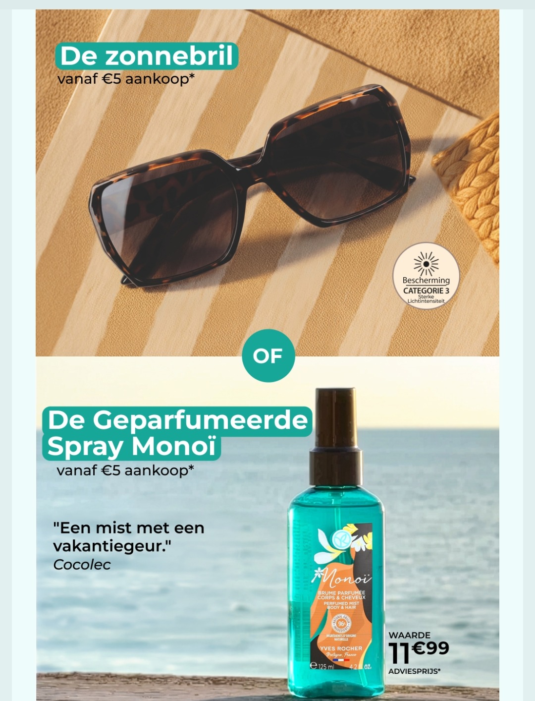 Yves Rocher gratis cadeau bij aankoop vanaf €5