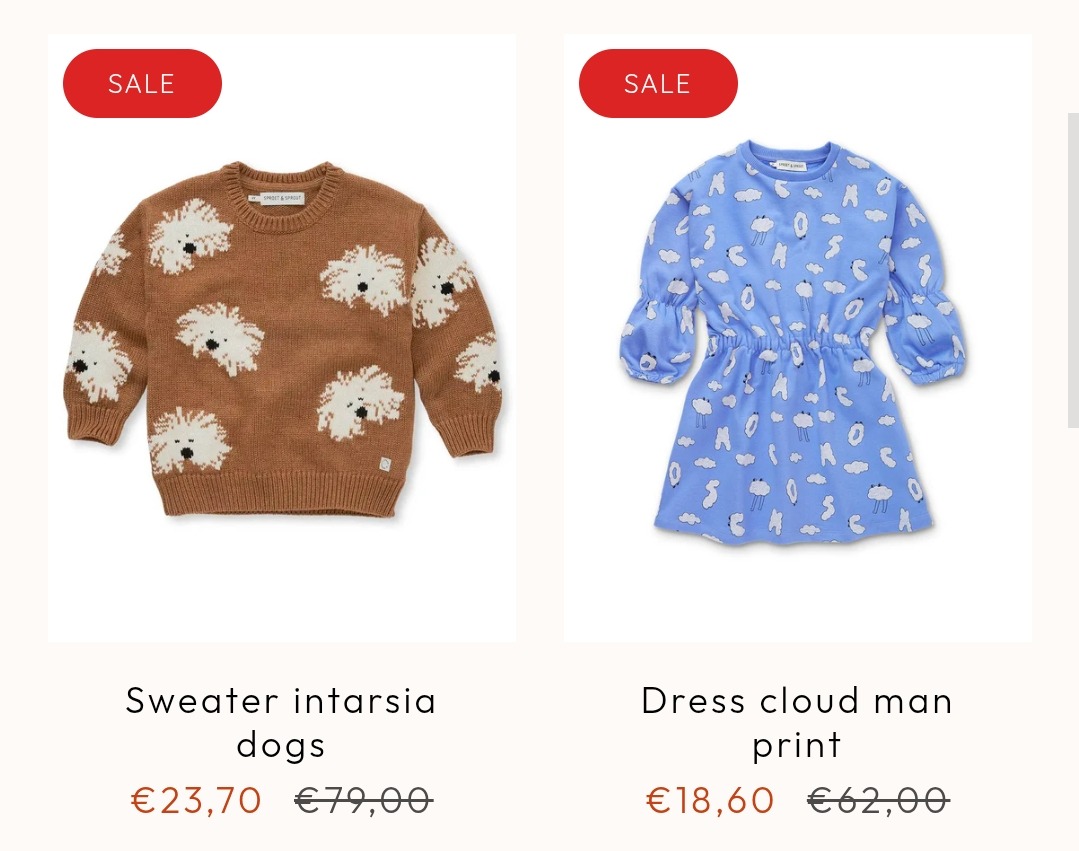 Tot 70% korting bij Sproet & Sprout