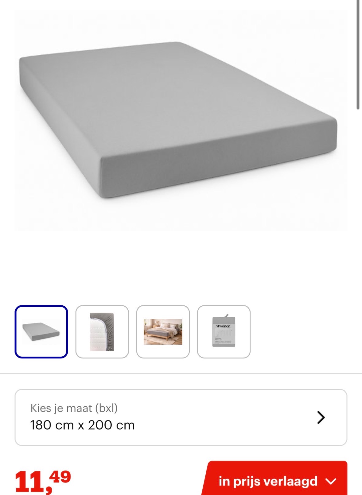 Vtwonen Hoeslaken 180x200cm