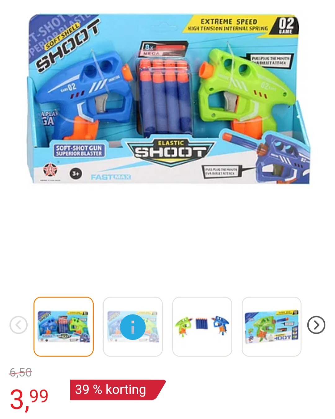 Soft Dart Spel 2 pistooltjes -39%