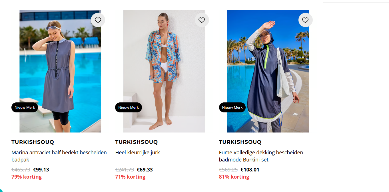 Burkini's van Turkishsouq tot -81%