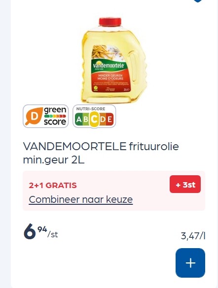 Vandemoortele frituurolie minder geuren in mooie promo