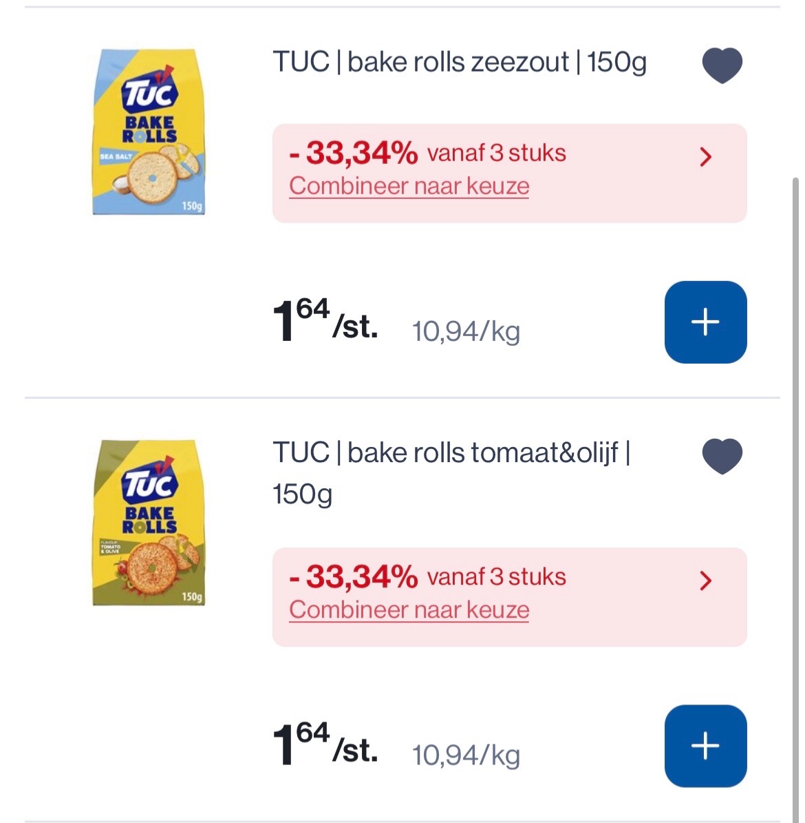 Tuc bake rolls 150 gram in promo