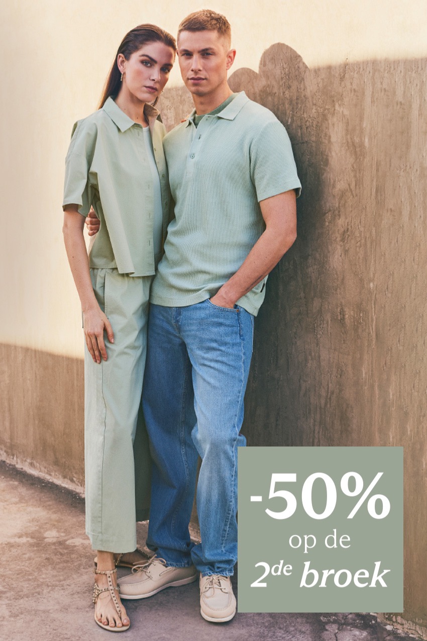 -50% op je tweede broek