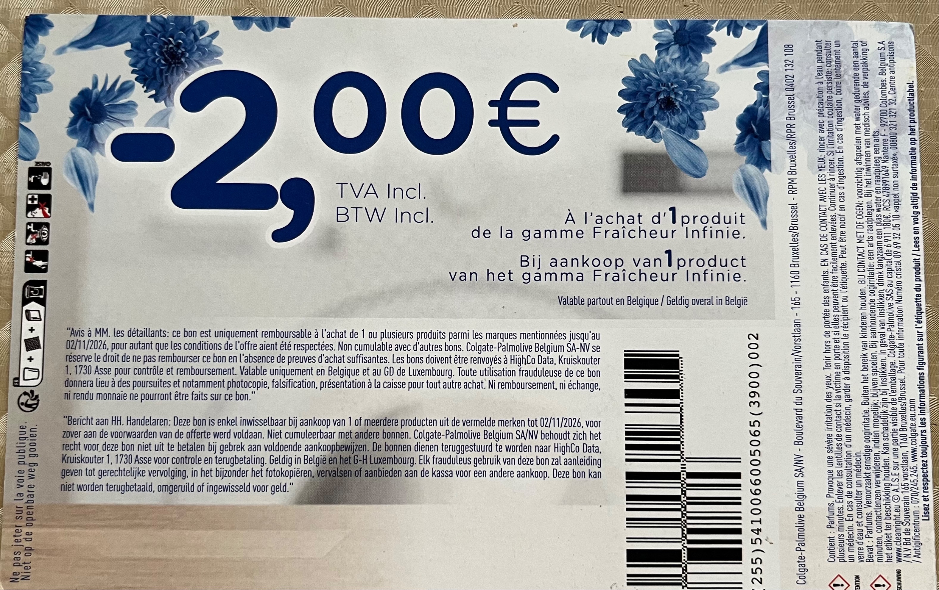 Soupline infinie 1+1 in combinatie met coupon