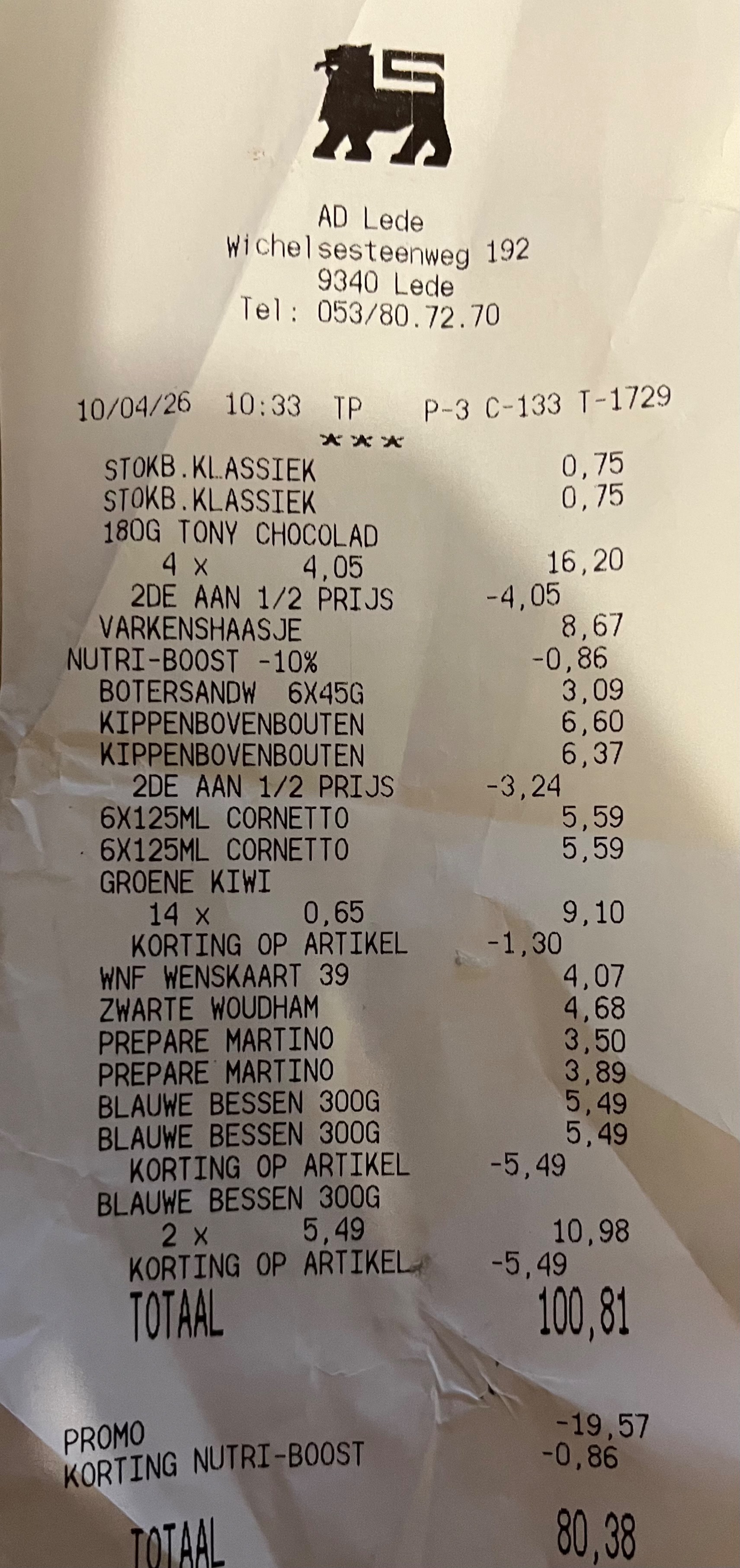 Blauwe bessen 300 gram 1+1 Tony Chocolonely in promo