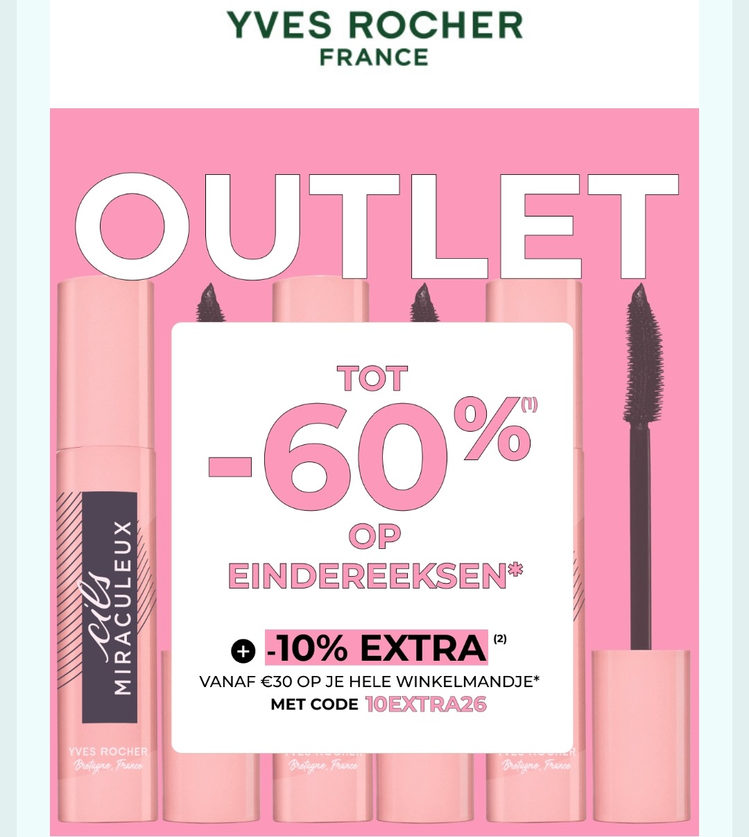 Yves Rocher 60% outlet + 10 % extra