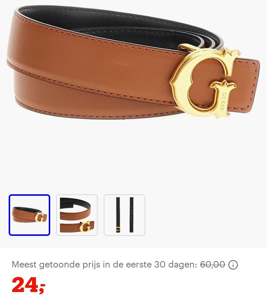 Guess broeksriem maat S