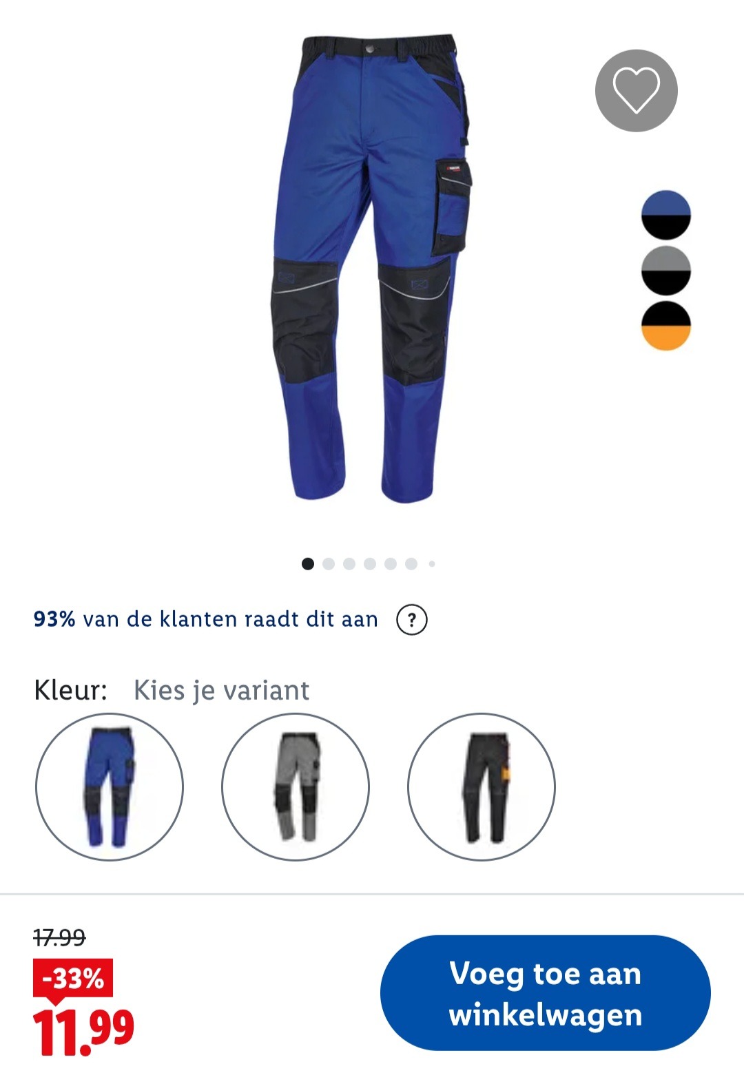 Werkbroek, handige zakken PARKSIDE PERFORMANCE® -33%