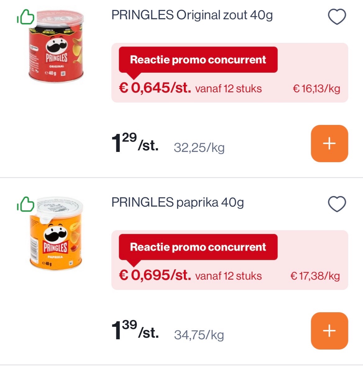 Pringles 40 gram -50%