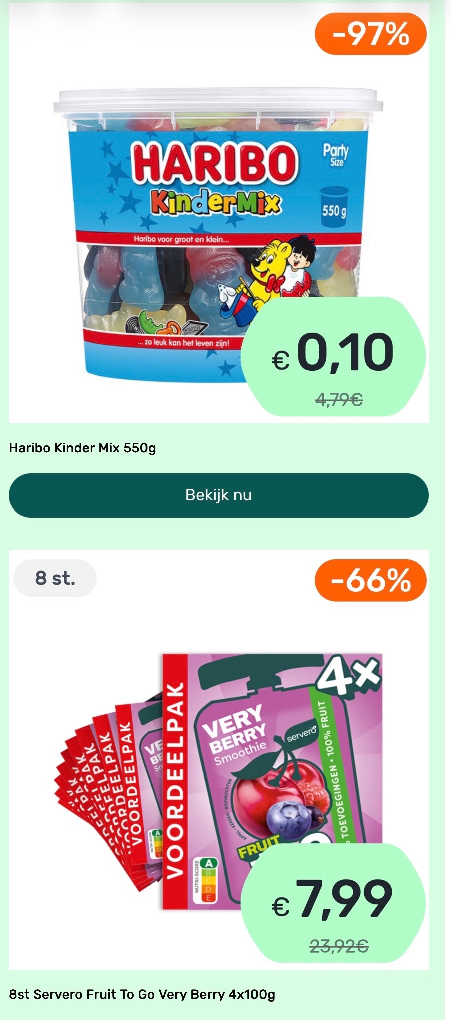 Haribo, mars, Knorr tot -97%