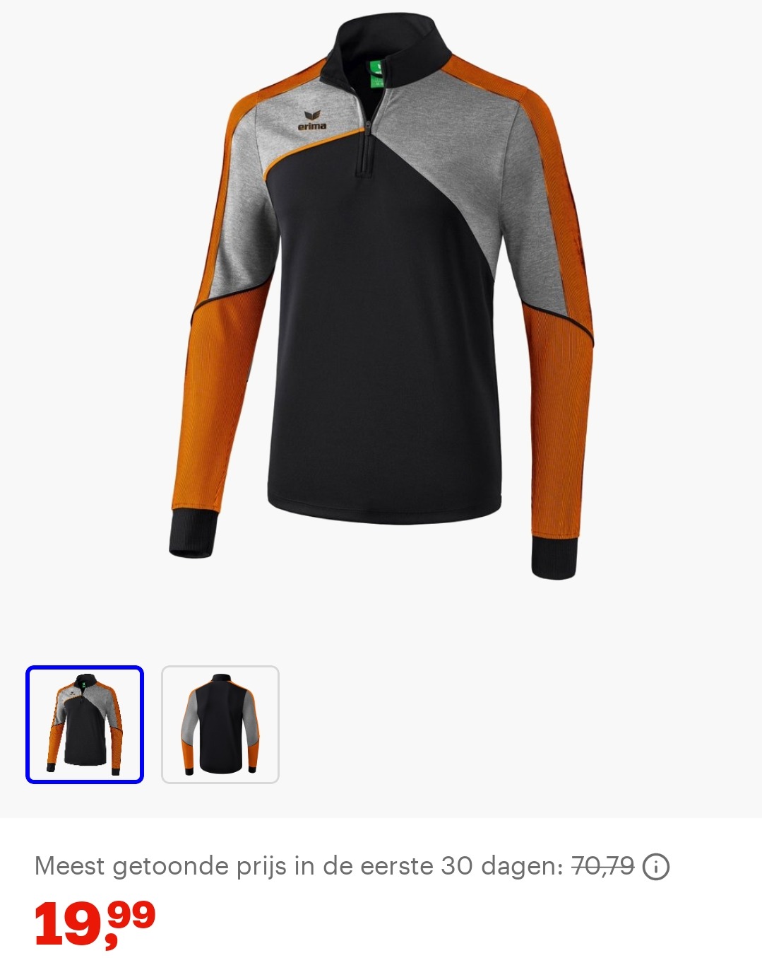 Erima herentshirt maat M