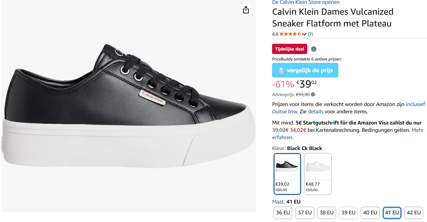 Zwarte sneakers Calvin Klein