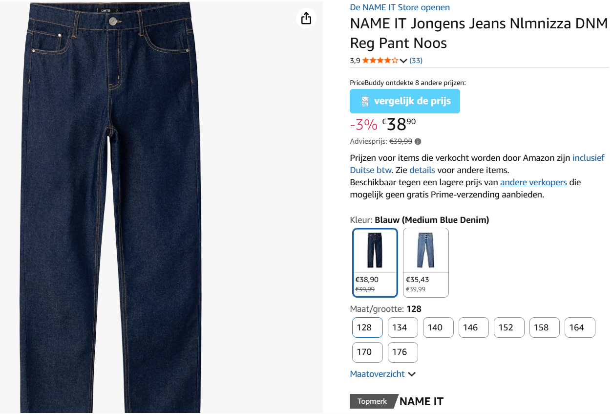 -70% NAME IT jeansbroek jongens bij Amazon