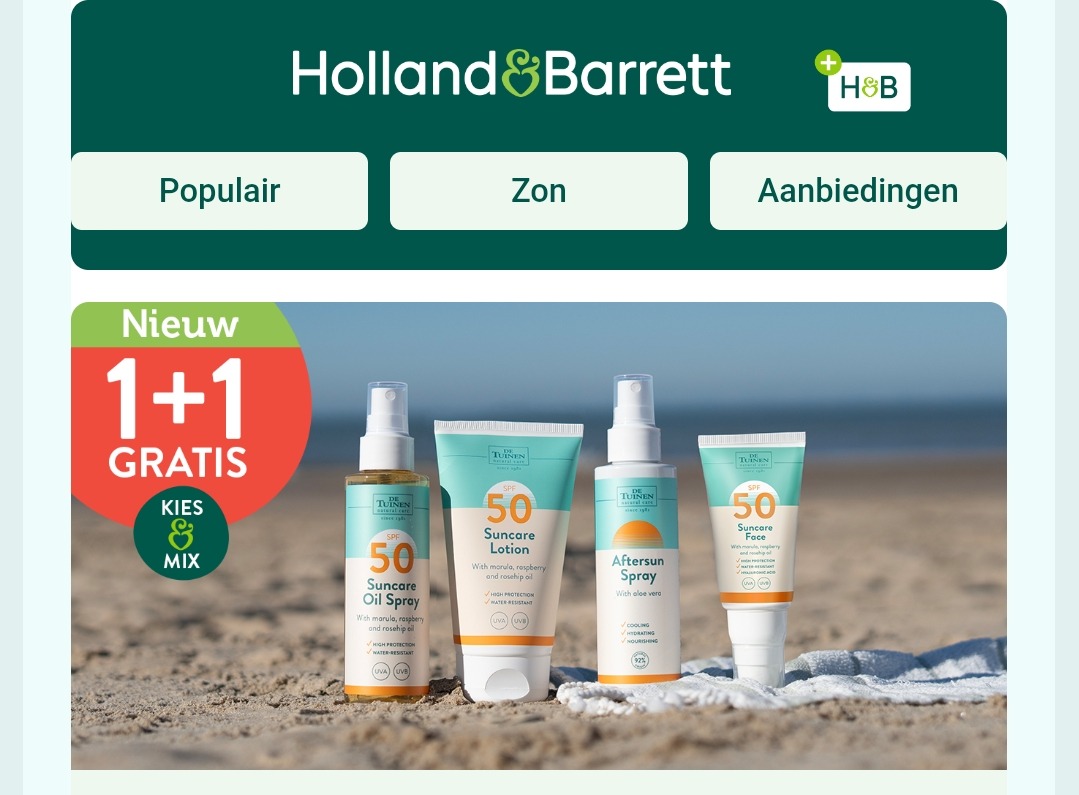 Zonnescherming bij Holland and Barrett 1 + 1