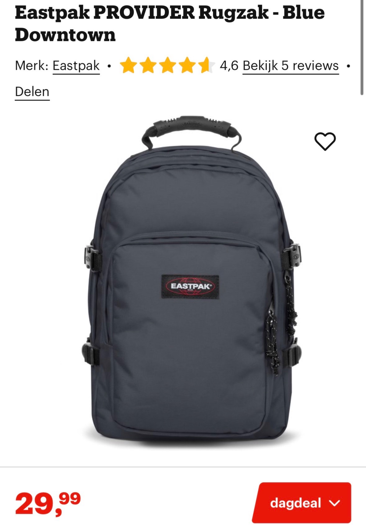 Dagdeal bol: rugzakken