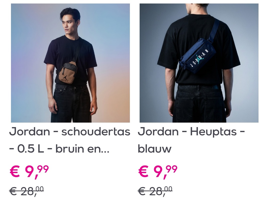Nike Jordan schoudertas aan 10€
