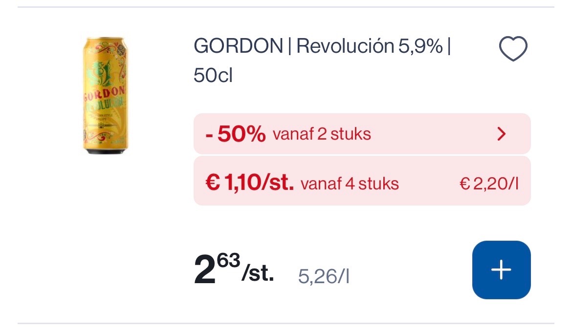 Gordon revolucion 50 cl in promo