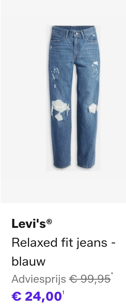 Levi's jeans vanaf 24€