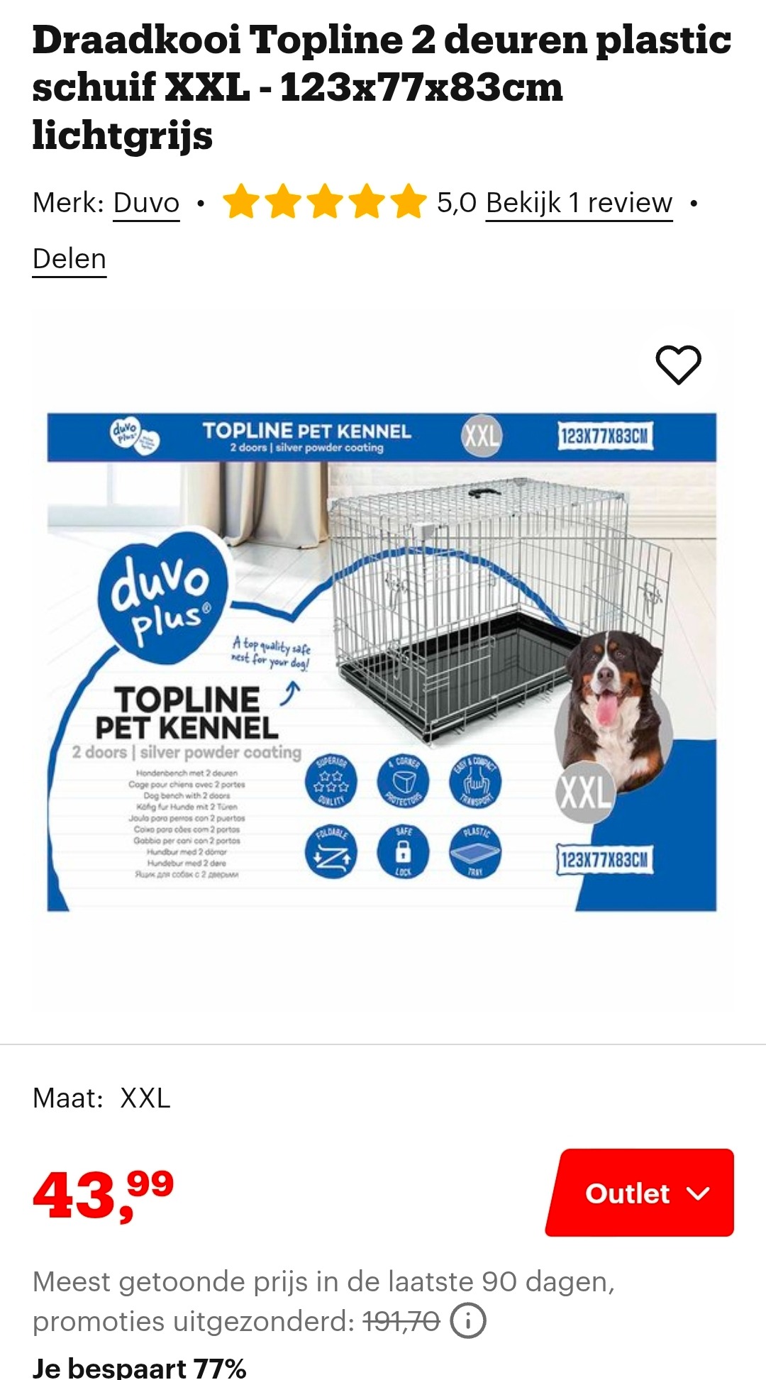 Draadkooi Topline XXL -77%