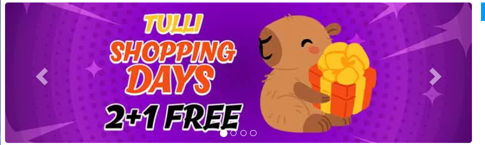 Tullitoys 2 + 1 gratis deals!
