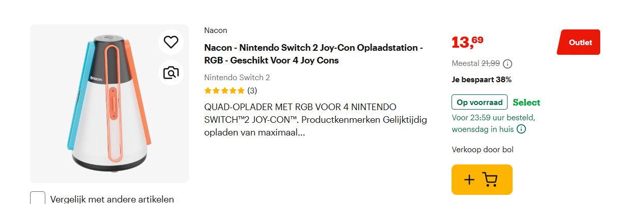 Nacon - Nintendo Switch 2 Joy-Con Oplaadstation